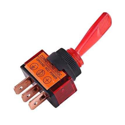 4 x ILLUMINATED TOGGLE FLICK SPST 20A 12V ON/OFF SWITCH CAR BOAT DASH BOARD