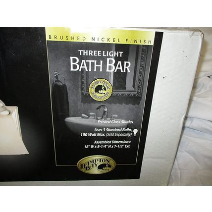 Hampton Bay Brushed Nickel 3 Light Bath Light