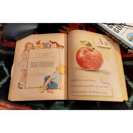 Little Golden Activity Book ABC Around The House (A) Edition All Intacted 1957