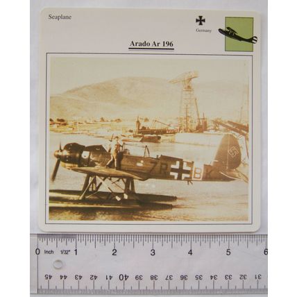 Arado Ar 196 - Germany - Seaplane - Collectors Club Card