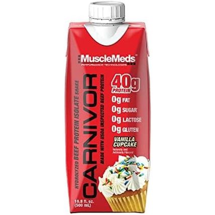 Musclemeds Carnivor RTD, Ready to Drink Protein, Lactose Free, Sugar Free, 40G I