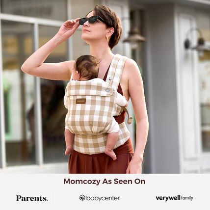 Momcozy Baby Carrier with Natural Cotton Linen, Built to Last, Ergonomic Design,