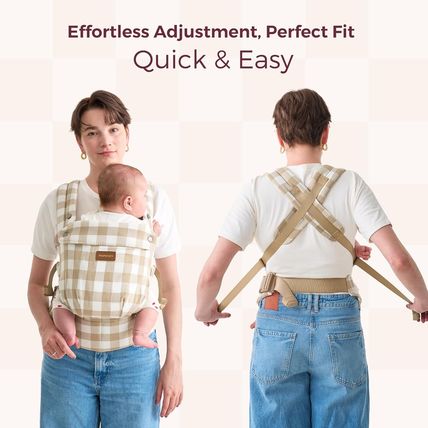 Momcozy Baby Carrier with Natural Cotton Linen, Built to Last, Ergonomic Design,