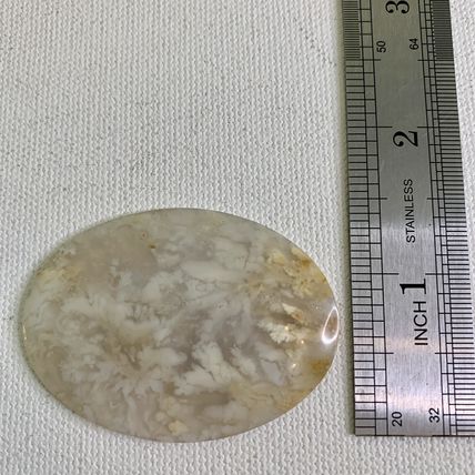 Plume Flower Agate Oval Cabochon Natural Polished Crystal Cab 2"x1.5" 12g 60 CTS