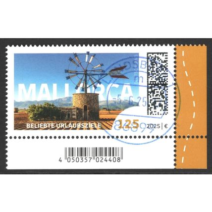 GERMANY 2025: POPULAR HOLIDAY DESTINATIONS - MALLORCA - 125c CTO FULL GUM (G19)