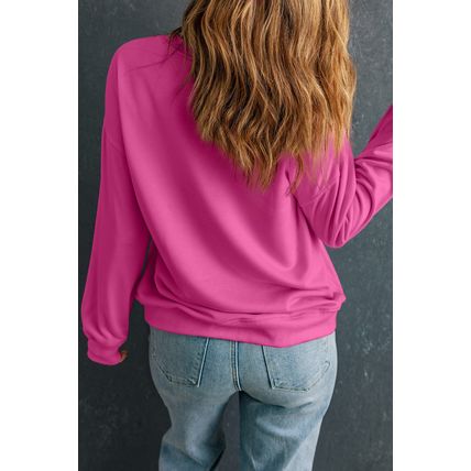Bonbon Solid Classic Crewneck Pullover Sweatshirt