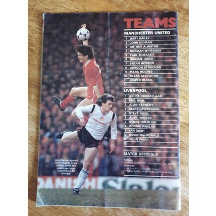 Manchester United v Liverpool. F. A. Cup Semi Final 1985. Vintage Programme.