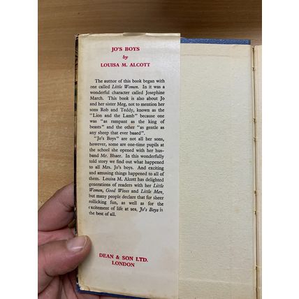 VINTAGE "JO'S BOYS" LOUISA M ALCOTT FICTION HARDBACK BOOK (P3)