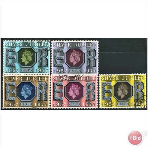 1977 Silver Jubilee Set SG1033-1037 Very Fine Used