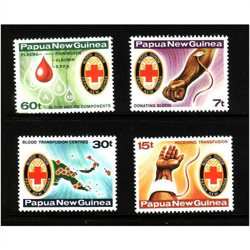 PAPUA AND NEW GUINEA 1980 RED CROSS SG 393 / 396 SET 4 VALS U/M MINT#2