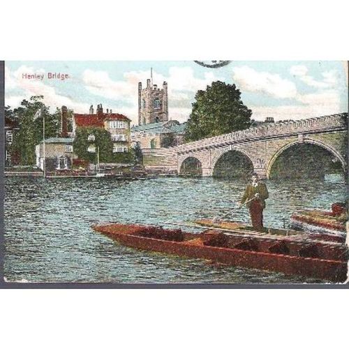 Henley-on-Thames, Oxfordshire - Bridge - postcard 1908