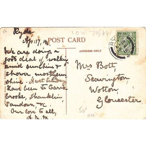 Luccombe Chine Isle Of Wight Postcard (IOW71564)