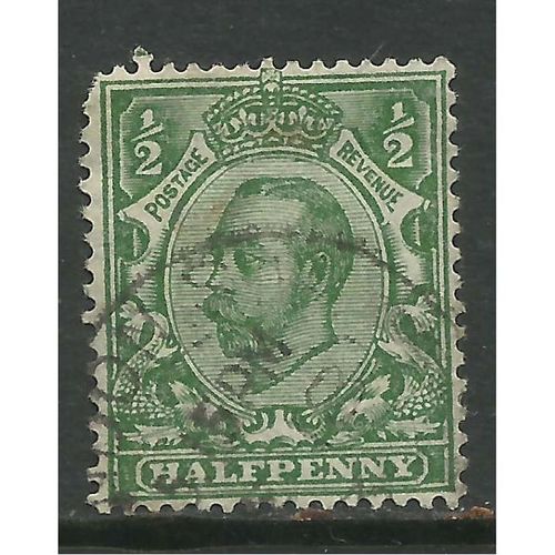 GB 1912 - 13 KGV 1/2d Green used stamp Wmk 103. ( J236 )