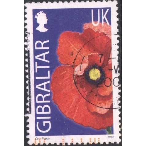 Gibraltar 2004 - SG1101 - UK (38p) Corn Poppy - used