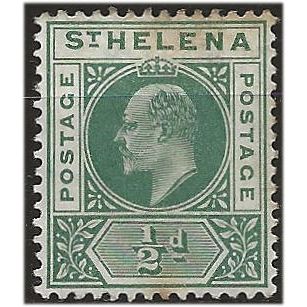 St Helena 1902 SG53 1/2d Green Wmk Crown CA Mounted Mint (gum spots). ..