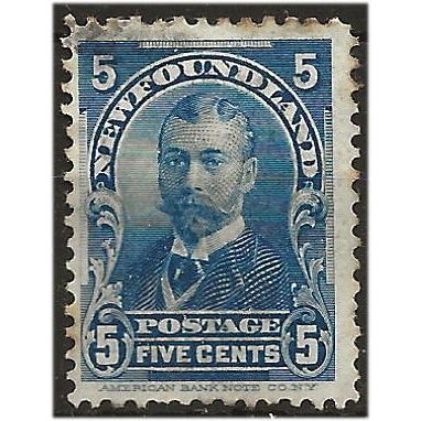 Newfoundland 1899 SG90 5c Blue Very Fine Used . .. .