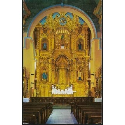 Panama City - Church of San Jose golden altar - Canal Zone stamp, 1970 pmk