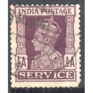 India 1939 - SG O144 - KGV1 ½a brown (Service) - used 11
