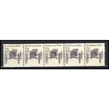 2124 4.9c Buckboard Fine MNH Dry Gum PNC 4/5 X0306