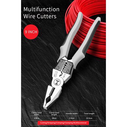 Electrician Wire Cutters CRV Multifunctional Diagonal Plier Needle Nose Pliers