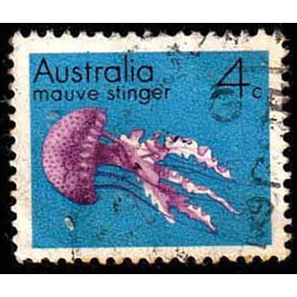 Australia 1973 Marine Life Mauve Stinger 4c Used Stamp