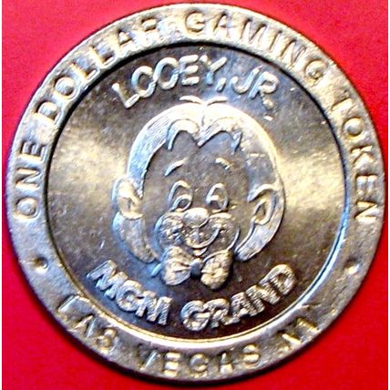 MGM Grand. $1 Casino Token. Las Vegas, NV. Looey Jr. F75.