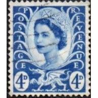 1967-9 Wales Regional Definitives, 4d Value. Ultramarine. Fine Used