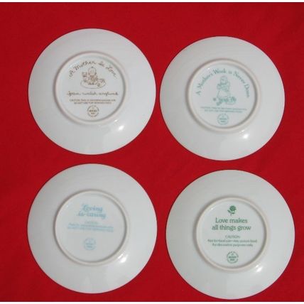 4 Avon Mother's Day Plates 1987 1988 1989 1991 5 inch Collectible