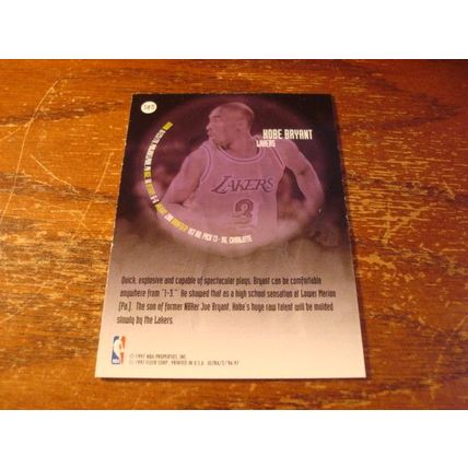 1996/97 Fleer Ultra, All Rookie Insert, KOBE BRYANT, Lakers #3