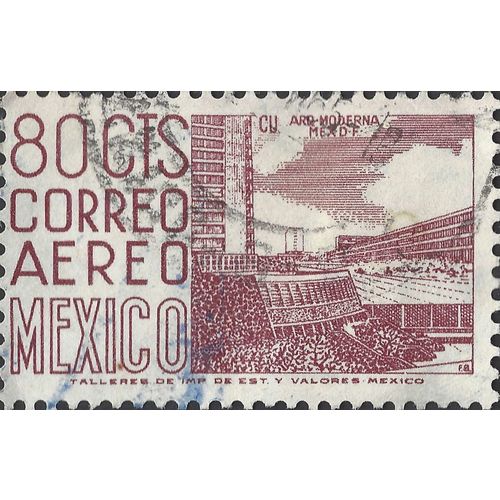 MEXICO, Sports Centre, University Mexico City, violet 1955, 80c, #5