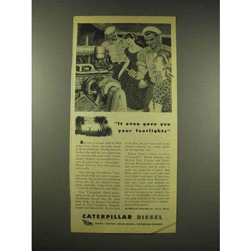 1944 Caterpillar Diesel Electric Set Ad - Footlights