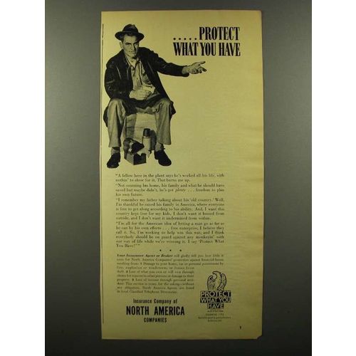 1944 Insurance Company of North America Ad
