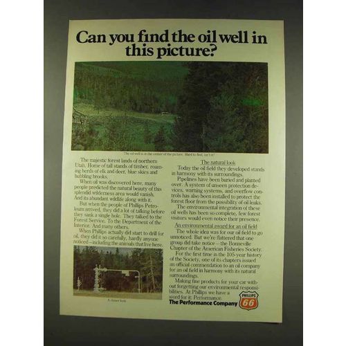 1977 Phillips 66 Oil Ad - Find the Well?