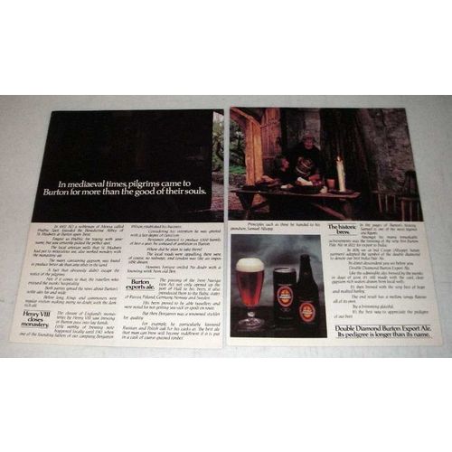1979 Double Diamond Burton Export Ale Ad - Pilgrims