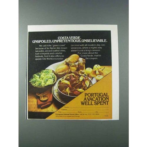 1981 Portugal Tourism Ad - Coste Verde Unspoiled