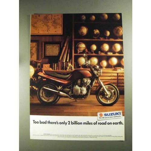 1992 Suzuki GSX1100G Motorcycle Ad - Miles of Road