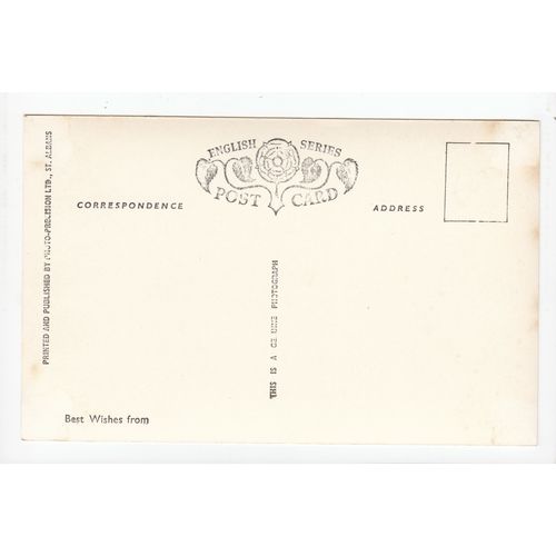 The Font and Nave Romsey Abbey Hampshire RP Postcard 8971