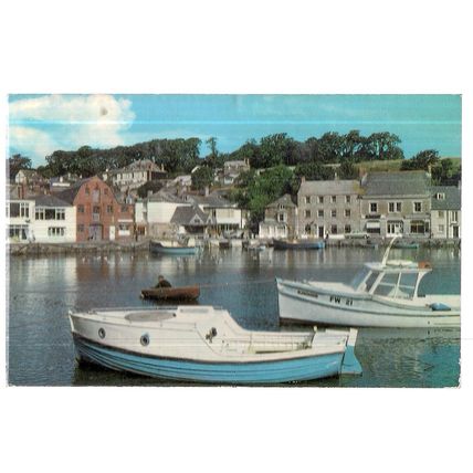THE HARBOUR, PADSTOW, CORNWALL used vintage postcard 1972 postmark =