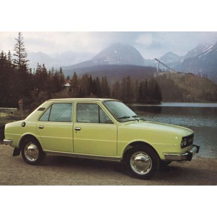 Skoda Classic Car Motokov Praha Czechoslovakia Rare Postcard