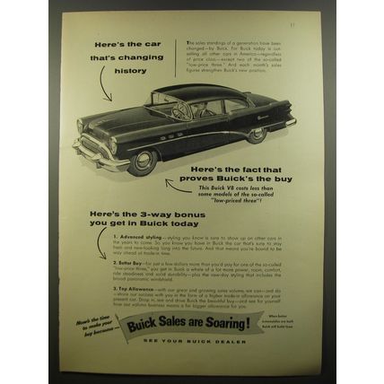 1954 Buick Car Ad - Here's the car that's changing history