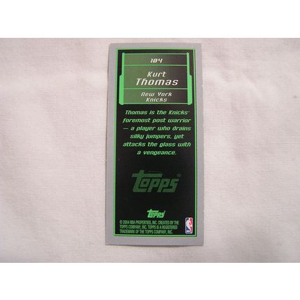 Kurt Thomas 2003/04 Topps Rookie Matrix TOPPS MINI NO. 104