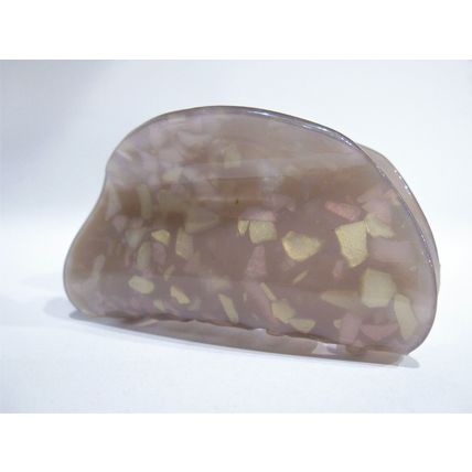 Mixed color gray marbled hair claw clip