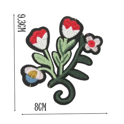 Flower Iron On Patch Flower Badge Decoration Motif Badges 9.3 x 8 cm Plant P420