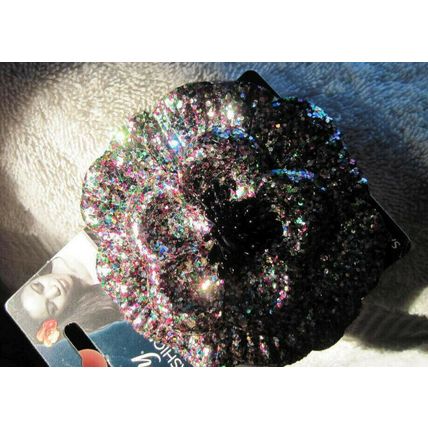 Goody Large Flower Glitter Metal Sectioning Hair Clip Jewelry Accessory Safe Pin