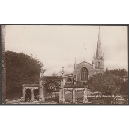 The Church of St John the Baptist, Frome, Somerset, 1925 - Eames RP Postcard