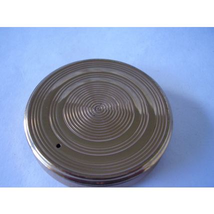 Vintage Powder Compact Floral Damask Pattern Gold-tone Cream Powder