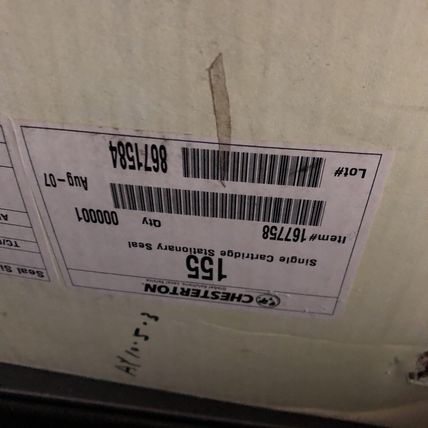 NEW CHESTERTON 167758 155 API STATIONARY SHAFT SEAL, SIZE 27, 3.375", AY