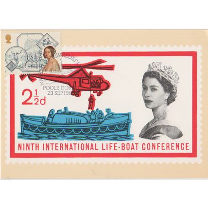 GB 1988 Naming of new relief lifeboat Poole Dorset special pm card