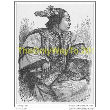 JAPANESE LADY, FROM PICTURESQUE JAPAN, 1910 MODERN REPRODUCTION
