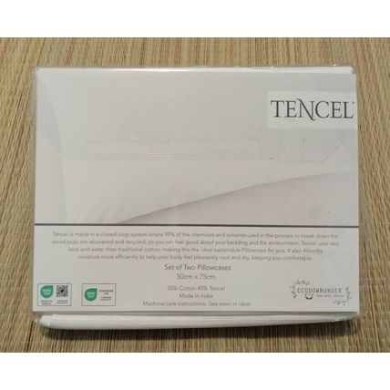 White Pillowcases 50 x 75 Tencel 200 Thread